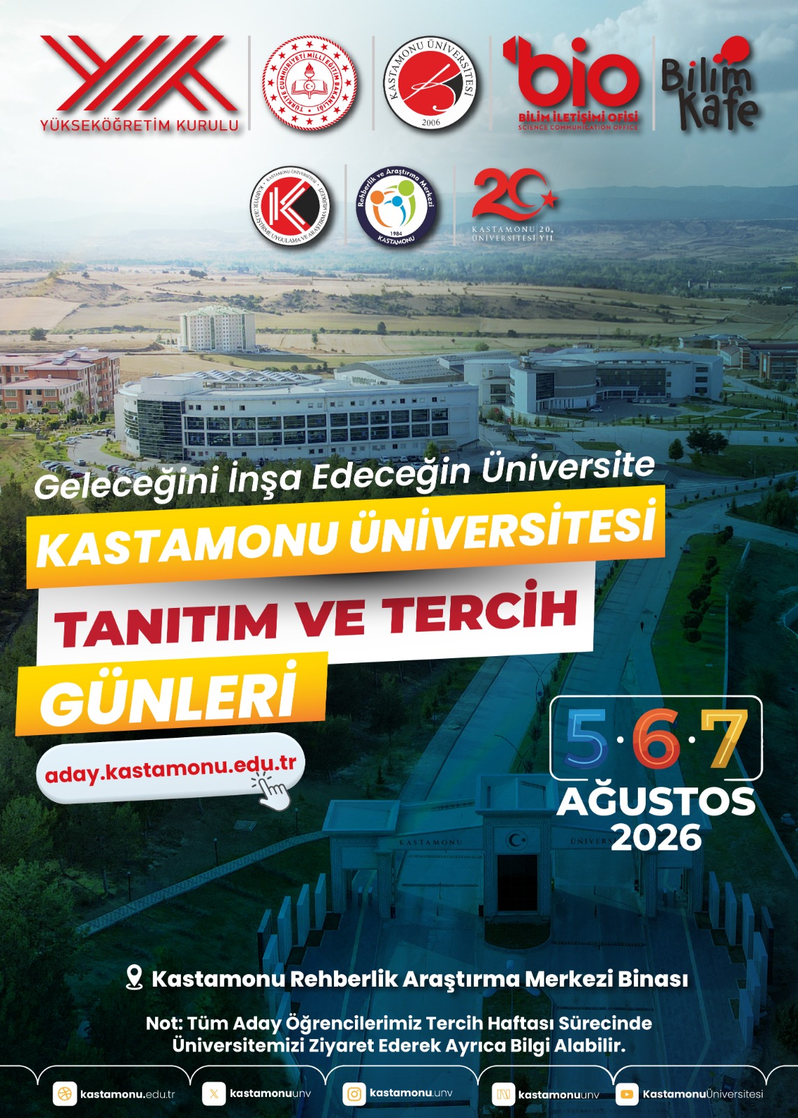 Kastamonu Üniversitesi Kariyer Merkezi Tercih Döneminde Aday Öğrencilerle Buluşuyor