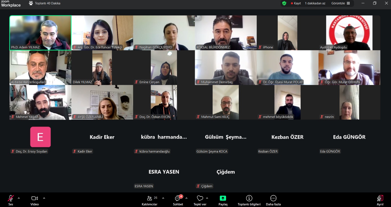 Kariyer Merkezi, Akademik Birim Kariyer Temsilcileri ile Çevrimiçi Toplantı Gerçekleştirildi.
