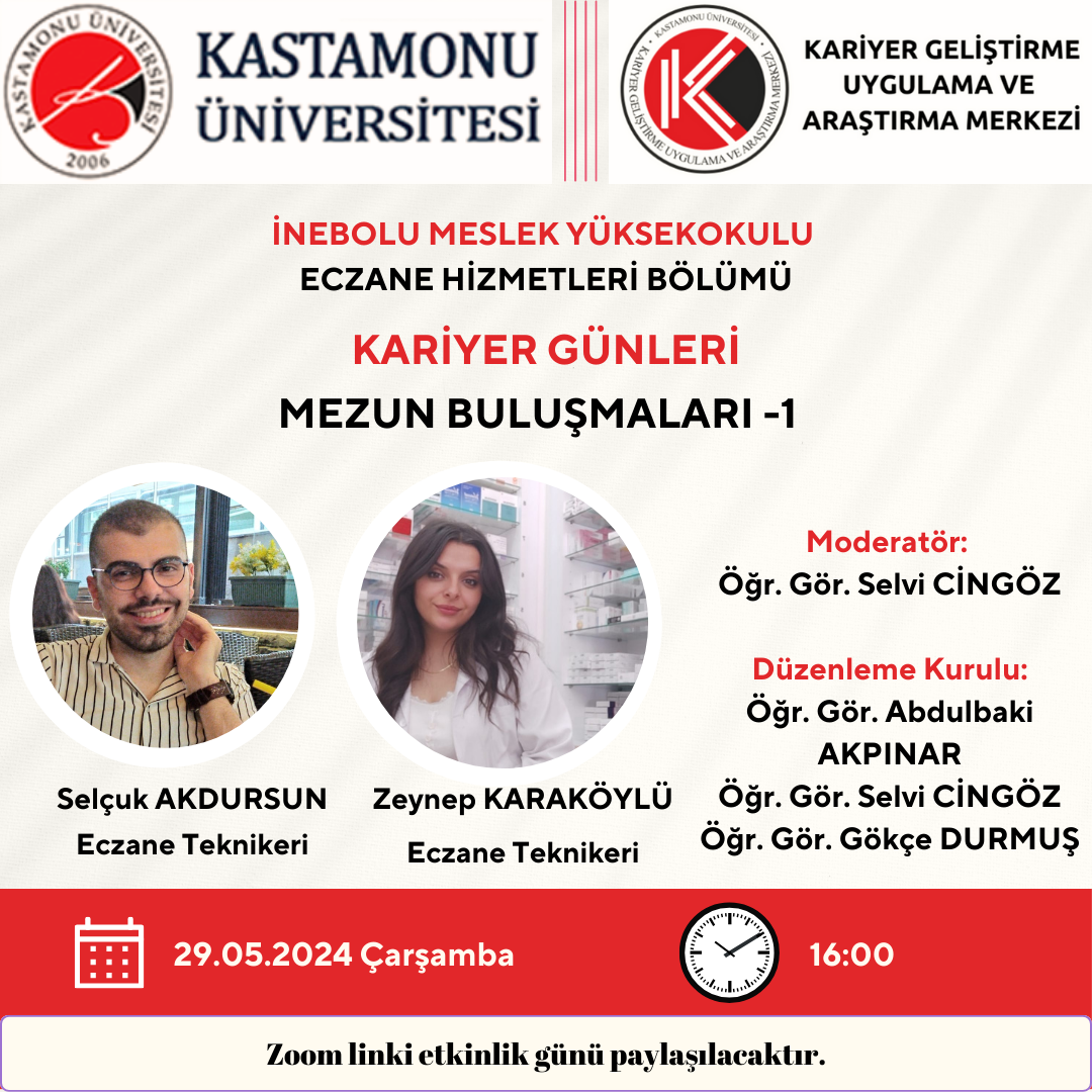 Eczane Hizmetleri Bölümü Mezun Buluşması - İnebolu Meslek Yüksekokulu